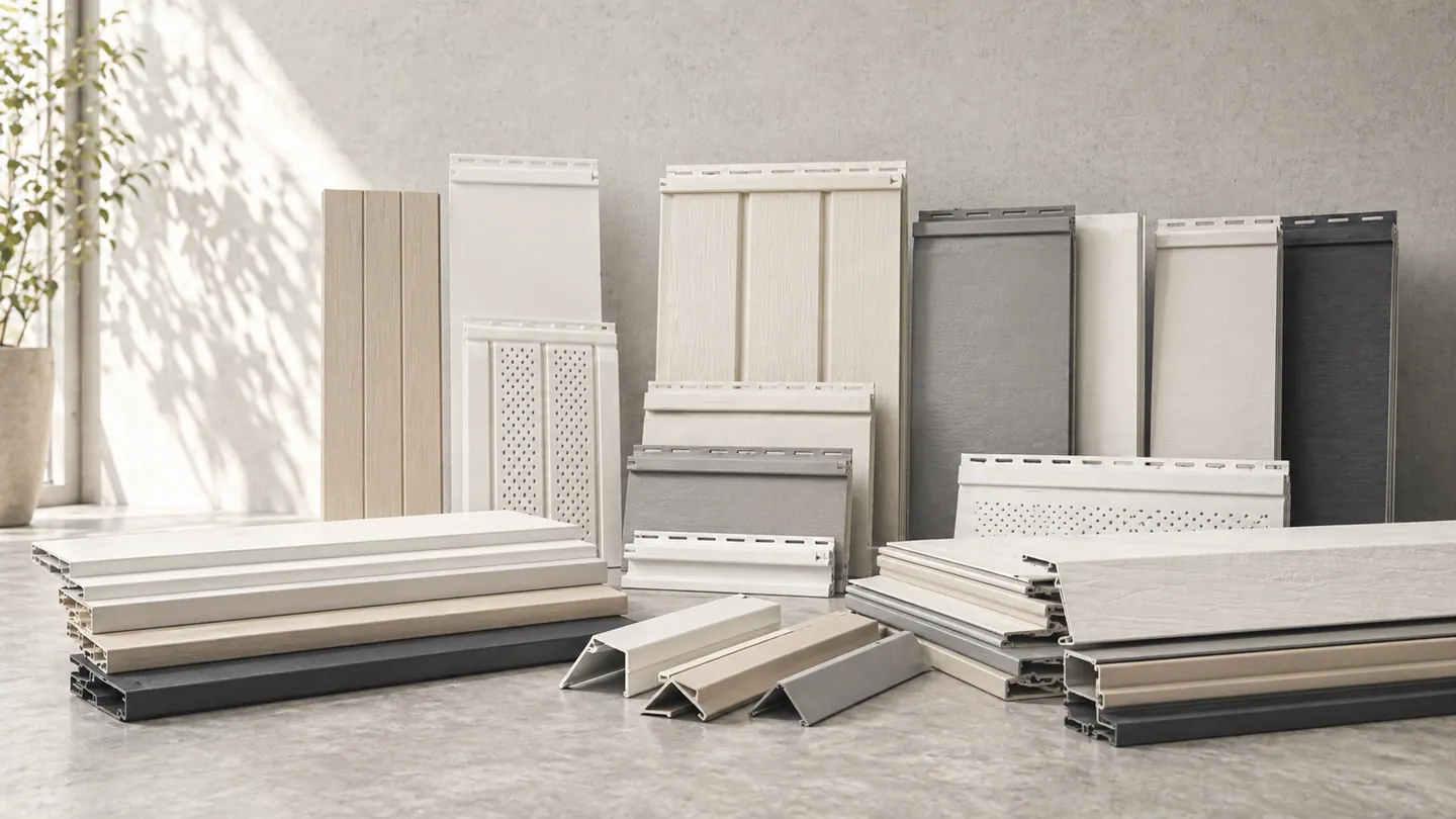 Trim soffit and fascia components for siding projects